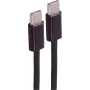 SHIVERPEAKS USB-C - USB-C latauskaapeli 2.0 60W, punottu tekstiili, 1 m, musta (BS14-21025)