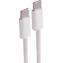 SHIVERPEAKS USB-C - USB-C -latauskaapeli, USB 2.0, 60W, valkoinen punottu tekstiili, 1,5 m BS14-21156