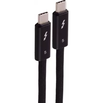 SHIVERPEAKS USB-C - USB-C Thunderbolt 5 UltraFlex -kaapeli, 240W, 2m, musta BS13-75035