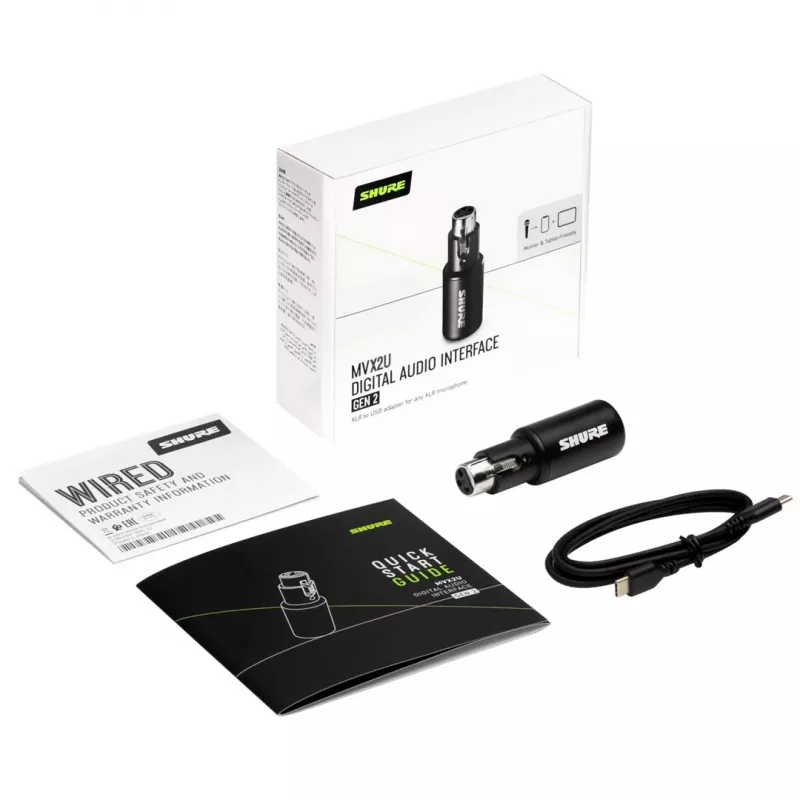 Shure MVX2UG2 digitaalinen ääniliitäntä XLR - USB