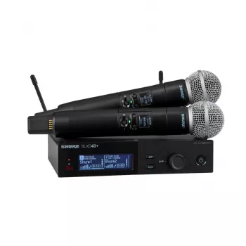 Shure SLXD24D+E/58 Dual langaton järjestelmä SM58-kapseleilla