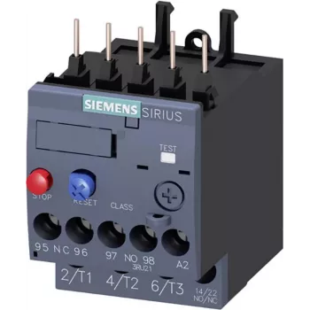 Siemens 3RU2116-4AB0 lämpöylikuormitussuoja, 1,1-1,6 A, luokka 10, S00, ruuviliittimet, 1NO+1NC