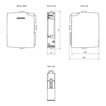 SIEMENS SIMATIC ET 200SP digitaalilähtömoduuli DQ 4x24VDC/2A ST (6ES7132-6BD21-0BA0)