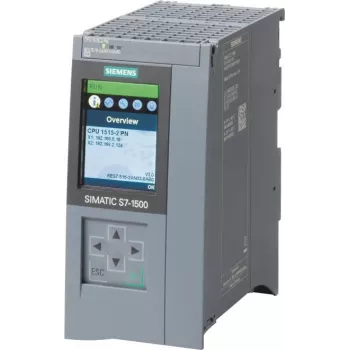 Siemens SIMATIC S7-1500 CPU 1515-2 PN vakio-CPU 500 KB ohjelmamuisti 3 MB datamuisti 2 PROFINET-liitäntää