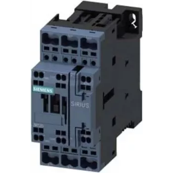 Siemens SIRIUS 3RT2 3-napainen tehokontaktori, 37 A, 24 V DC käämi, ruuviliittimet, 1NO+1NC 3RT20272BB40