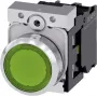 Siemens SIRIUS ACT 3SU1152-0AB40-1BA0 painonappi, litteä käyttöosa, vihreä, metallikiiltävä eturengas, 22mm, 1NO, ruuviliitin, IP66/67/69K