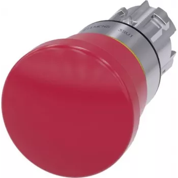Siemens SIRIUS ACT hätäpysäytyspainike, sienipää, vetolaukaisu, metallikehä, punainen, 22 mm asennus, 3SU1050-1HA20-0AA0