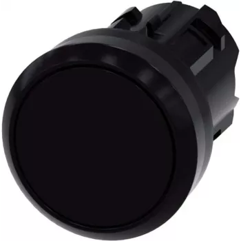 Siemens SIRIUS ACT litteä painonappikäyttö, musta, muovinen eturengas, 22mm, 3SU1000-0AA10-0AA0