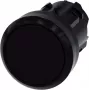 Siemens SIRIUS ACT litteä painonappikäyttö, musta, muovinen eturengas, 22mm, 3SU1000-0AA10-0AA0