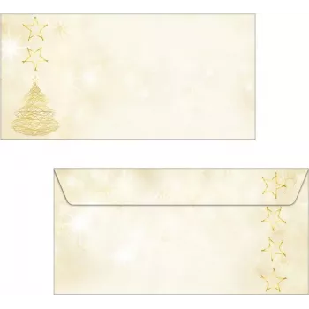 SIGEL DU083 Graceful Christmas DIN pitkät kirjekuoret, liimattavat, 90 g/m², 50 kpl