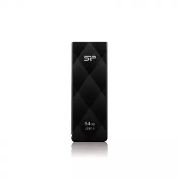Silicon Power Blaze B20 64GB USB 3.2 Gen 1 -muistitikku, sisäänvedettävä USB-A, musta