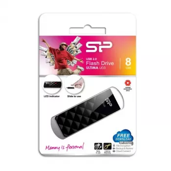 Silicon Power Ultima U03 USB-muistitikku 8GB, musta (SP008GBUF2U03V1K)