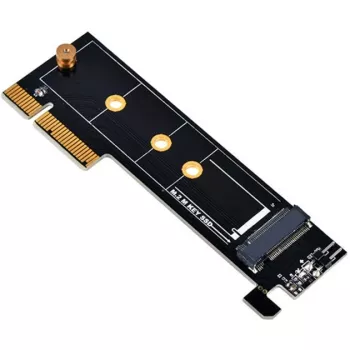SilverStone ECM25-V2 M.2 NVMe SSD PCIe Gen3 x4 -adapterikortti Full-Height- ja Low-Profile-kiinnikkeillä