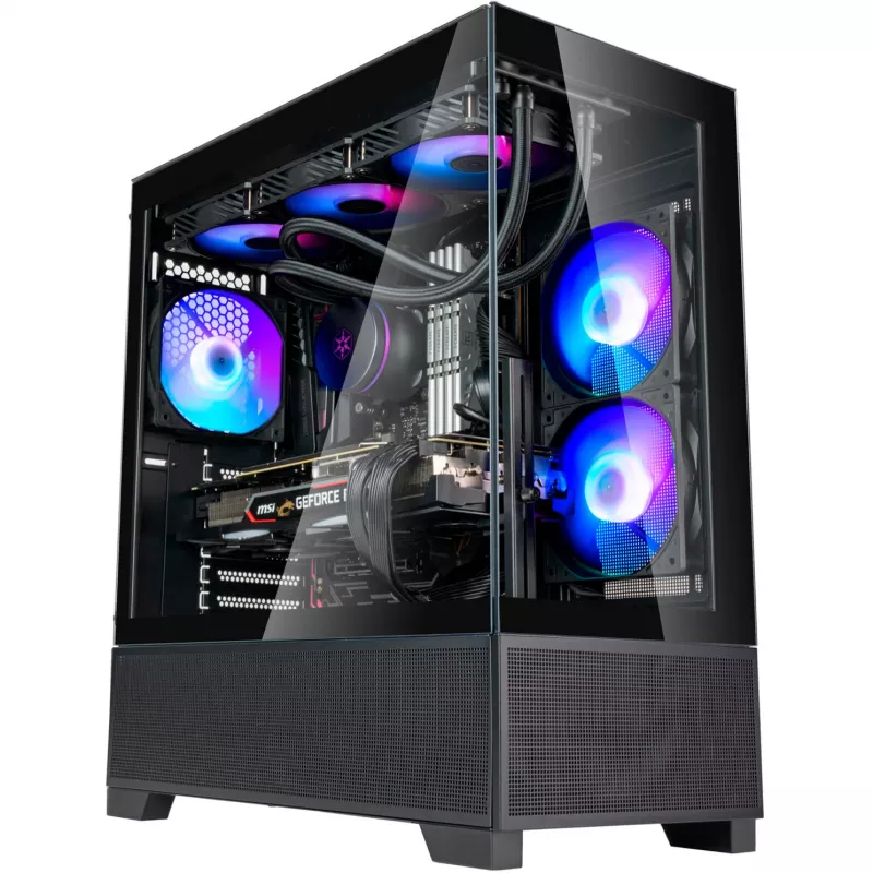 SilverStone Lucid 05 Black 270° Panoramic Glass Design Mid-Tower-kotelo