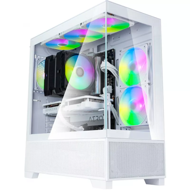 SilverStone Lucid 05 White 270° Panoramic Glass Design Mid-Tower-kotelo