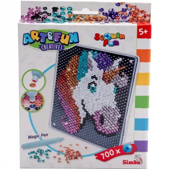 SIMBA-DICKIE Art & Fun paljettiyksisarvinen askartelusarja