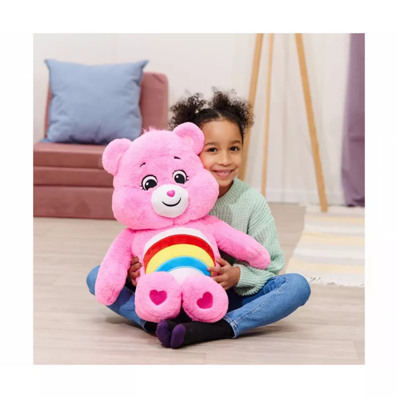 SIMBA-DICKIE Care Bears Cheer Bear pehmolelu 60 cm pinkki sateenkaari