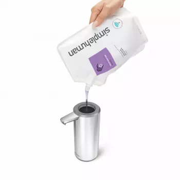 simplehuman ladattava tunnistin saippua-annostelija 266 ml, Brushed Stainless Steel