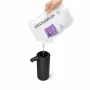simplehuman ST1084 tunnistin-saippua-annostelija, musta ruostumaton teräs, 266 ml, kosketon automaattinen, infrapunaliiketunnistin, säädettävä määrä, tukkeutumaton pumppu, sormenjälkiä hylkivä