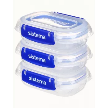 Sistema Plastics 881523 suorakaiteen muotoinen säilytysastia 0,18L läpinäkyvä 88mm