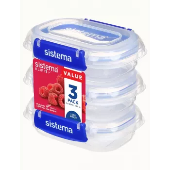 Sistema Plastics 881523 suorakaiteen muotoinen säilytysastia 0,18L läpinäkyvä 88mm