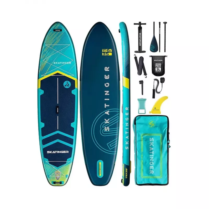 SKATINGER Prana Light Blue uppopumppulauta SUP 350x89x15 jooga