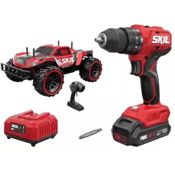 SKIL iskuporakone + RC-auto, 1x2Ah 18V