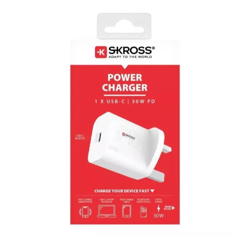 Skross Power Charger UK USB-laturi 30W PD valkoinen