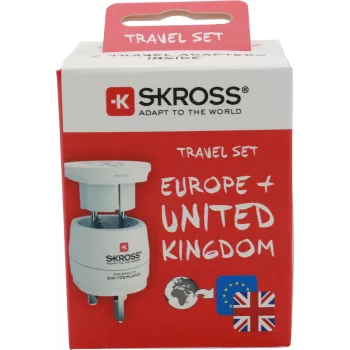 SKROSS World Adapter MUV USB 1.500231C-E – 2x USB, 1575W Max, valkoinen