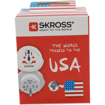 SKROSS maailmanmatka-adapteri 2 USB-liitännällä, valkoinen (1.500221C-E)