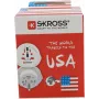 SKROSS maailmanmatka-adapteri 2 USB-liitännällä, valkoinen (1.500221C-E)