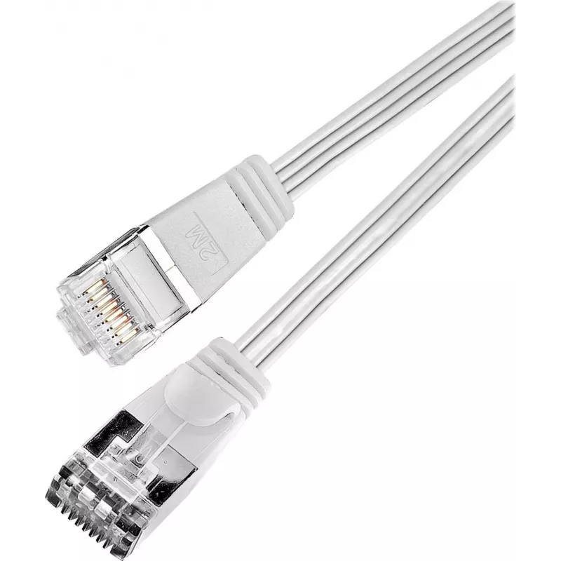 Wirewin Cat.6 SLIM patchkaapeli, STP (PIMF), 0,75 m, valkoinen PKW-STP-SLIM-KAT6 0.75 WS