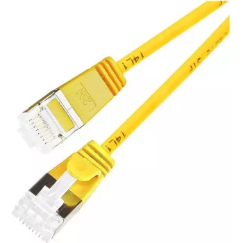 Wirewin PKW-LIGHT-STP-K6A 3.0 GE Cat 6a U/FTP Slim -pyöreä patch-kaapeli, 3,0 m, keltainen, PoE