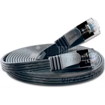 Wirewin Cat6 U/FTP Slim Ethernet -verkkokaapeli 0,5 m musta PKW-STP-SLIM-KAT6 0.5 SW