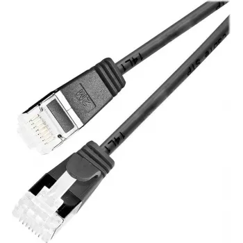 Wirewin Light patch-kaapeli pyöreä U/FTP Cat 6a musta 0,5 m ohut joustava PoE (PKW-LIGHT-STP-K6A 0.5 SW)