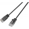 Wirewin PKW-LIGHT-K6 3.0 SW - Cat.6 Slim-Light patchkaapeli, U/UTP, 3,0 m, musta