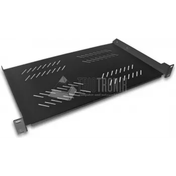 Wirewin SHELF 400 BL 1U 19 tuuman rack-sokkolevy musta