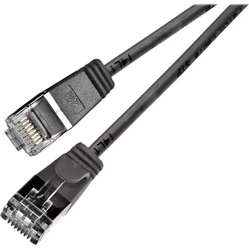 Wirewin SLIM SL6 15 SW - Cat.6 Slim-Light verkkokaapeli, U/FTP, 15 m, musta PKW-LIGHT-STP-K6 15.0 SW