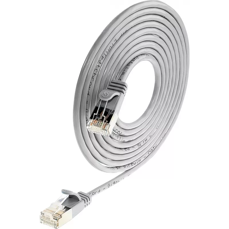 Wirewin SLIM SL6 7,5 m Cat.6 Slim-Light U/FTP -verkkokaapeli, harmaa (PKW-LIGHT-STP-K6 7.5)