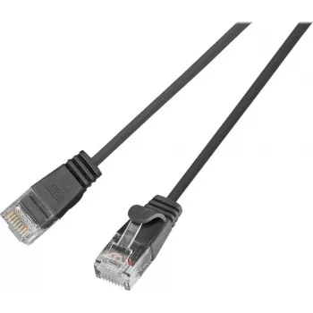 Wirewin SLIM UL6 10 SW - Cat.6 SLIM-Light verkkokaapeli, U/UTP, 10 m, musta PKW-LIGHT-K6 10.0 SW