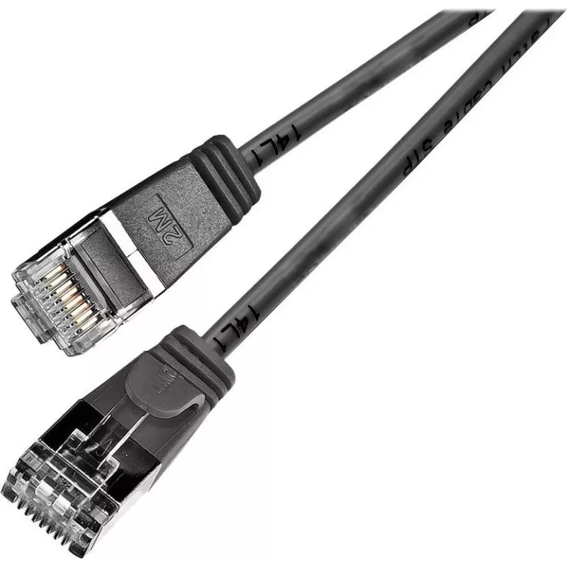 Wirewin Triotronik Cat6 F/FTP 7,5 m musta verkkokaapeli PKW-LIGHT-STP-K6 7.5 SW