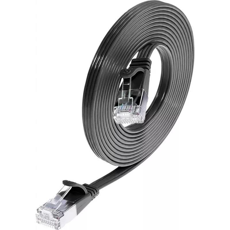 Wirewin Triotronik PKW-STP-SLIM-KAT6 3.0 SW - 3m Slim Cat6 U/FTP verkkokaapeli, musta