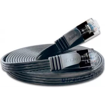 Wirewin Triotronik PKW-STP-SLIM-KAT6 5.0 SW Cat6 U/FTP Slim Ethernet -verkkokaapeli, RJ45 pistoke - pistoke, 5 m, musta
