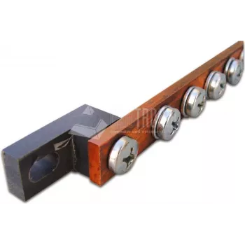 Wirewin maadoituskisko – 19 tuuman rack-asennussarja, ruostumaton teräs, 490 mm, musta/ruskea