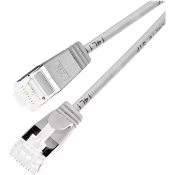 Wirewin PKW-LIGHT-STP-K6A 2.0 Cat 6a U/FTP Slim -pyöreä patch-kaapeli, 2,0 m, harmaa, PoE, joustava