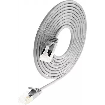 Wirewin PKW-LIGHT-STP-K6A 2.0 Cat 6a U/FTP Slim -pyöreä patch-kaapeli, 2,0 m, harmaa, PoE, joustava