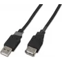 Wirewin USB A-A MF 1.0 SW USB 2.0 -jatkokaapeli, 1 m, musta