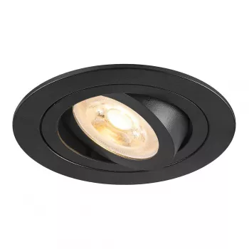 SLV upotettu valaisin New Tria 75, GU10, Max 10W, musta, 75mm