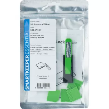 SMARTKEEPER Smart Keeper MiniMicro SD -porttitulppa vihreä 4 kpl:n pakkaus + avain (SLSART-0321)