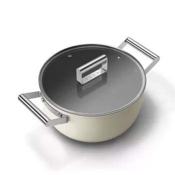 Smeg CSF2412CRM patapata, 24 cm, keraaminen tarttumaton pinnoite, ruostumaton teräskahva, mattikerma